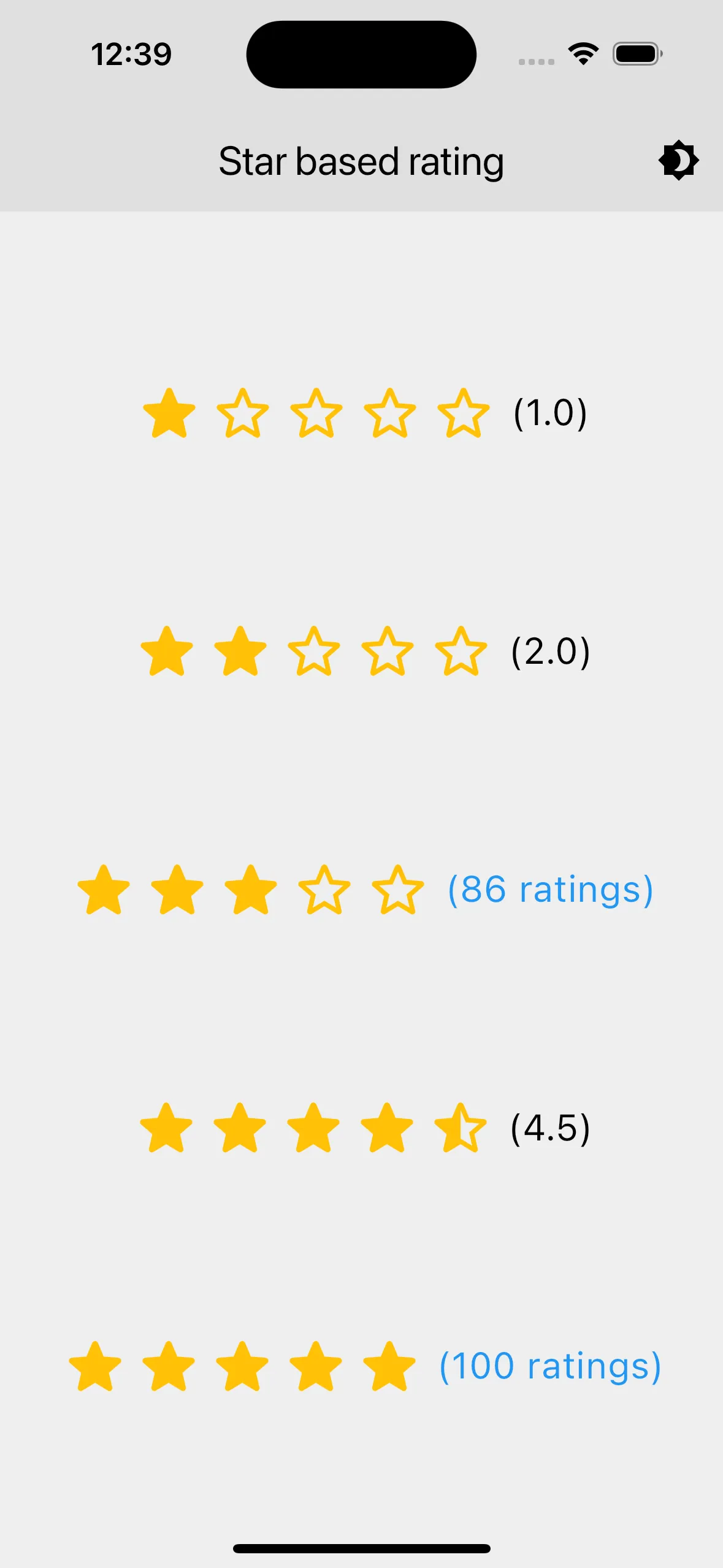 Star Rating